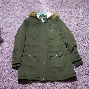 Plus Size Hunter Green Winter Coat